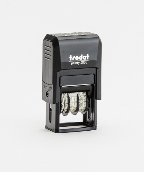 Trodat Printy Datumstempel 4850/L mit Lagertextplatte