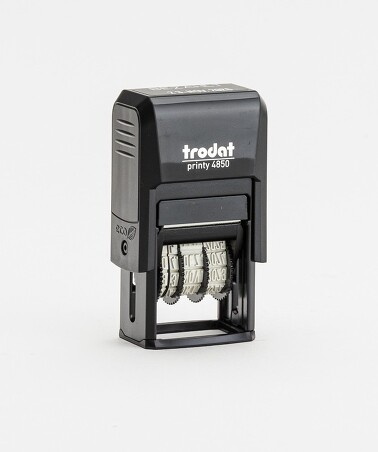 Trodat Printy Datumstempel 4850/L mit Lagertextplatte