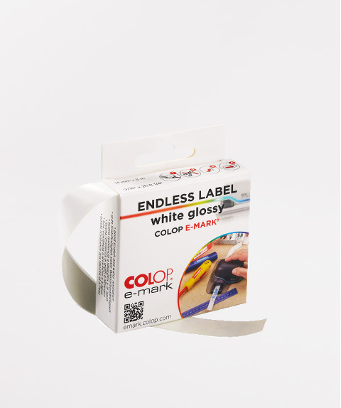 Colop e-mark Endlosetikett weiß glänzend
